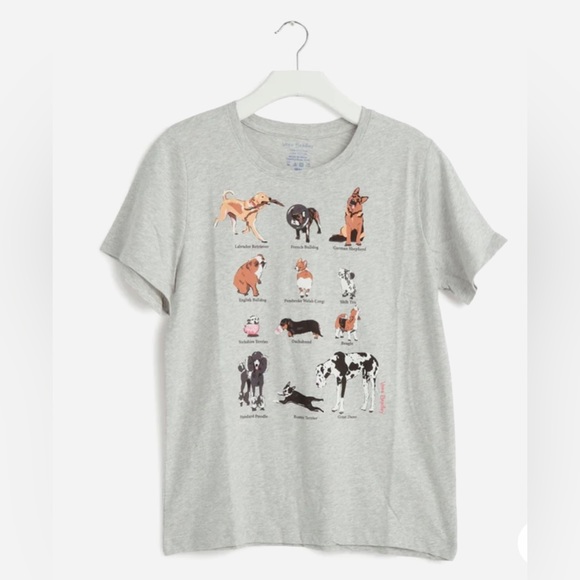 Vera Bradley Short-Sleeved Graphic T-Shirt in Dog Show NWT - Picture 1 of 6